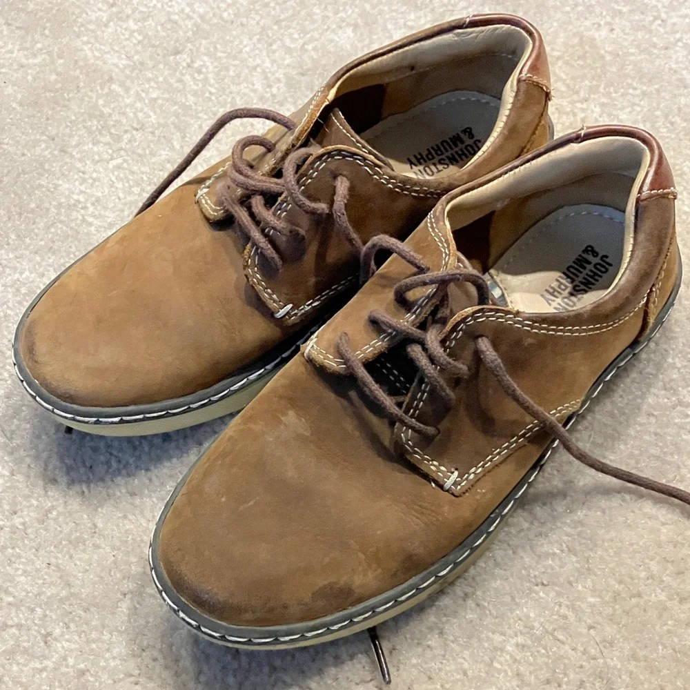 Johnston & Murphy Tan Leather Oxfords